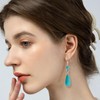 GLLBTPT Turquoise Dangle Earrings 925 Sterling Silver for Women Drop