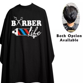 Leo Design Professional Barber Apron, Barber Apron Uniform, Barber Haircutting Apron & cape - Jeans Fabric Apron