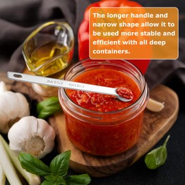 Tyqour 2PCS Teaspoons Measuring Spoon 5 Gram Scoop, Stainless Steel Long Handle Measuring Spoons, Matcha Spoon 5g Scoop for Creatine for Cooking & Baking