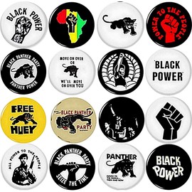 Black Power x 16 NEW 1 Inch (25mm) Set of 16 BLACK LIVES MATTER Buttons Badges Pins 1" BLM