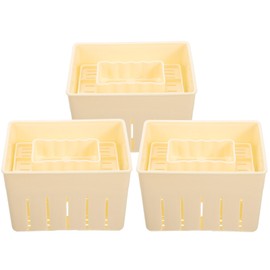 Yardwe 3PCS Tofu Press Mould, Plastic DIY Homemade Tofu Cheese Maker Pressing Mould Tofu Making Kit Kitchen Tools