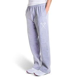 ChalkTalkSPORTS Guys Lacrosse Sticks Sweatpants | Fleece Lined Sweatpant | Gray | Adult X-Large