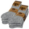 Sockenkauf24 6 Pairs Norwegian Socks with Wool in Black, Grey