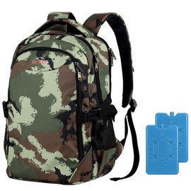 OUTXE Mochila enfriadora aislada de 22 litros, Bolsa enfriadora para el Almuerzo, Mochila Diaria de Trabajo, Camuflaje