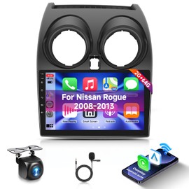 2G 64G Radio for Nissan Rogue Qashqai 2006-2013 J-B-L Car Stereo with Wireless Carplay Android Auto,9inch 1080P HD IPS Touchscreen Bluetooth 28UIs 16EQ GPS RDS/FM Radio WiFi MirrorLink Backup Camera