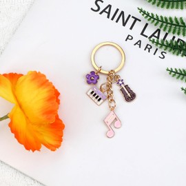 Creative Keychain Gift for Women, Piano Note Charm, Inspirational and Unique Gift Ideas for Friend, Girlfriend, Teacher, Traveler, Retirement, or Thank You Occasion