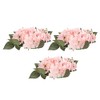 LIFKOME 3piezas Anillo De Vela Flores Artificiales De Rosas para