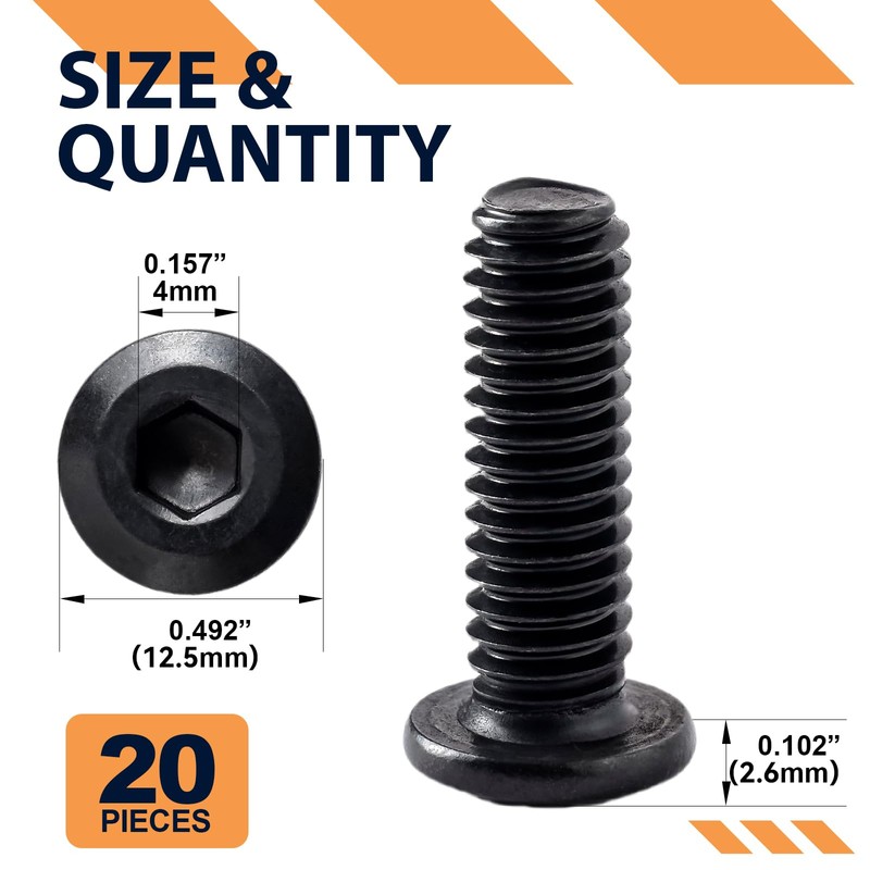 1/4-20 x 2 (20 Pack) Flat Head Hex Socket Cap
