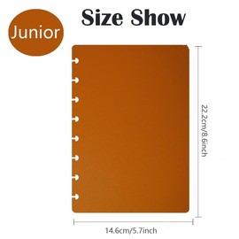 ITSYHPRO Junior Discbound Journal PP Covers/Index (4 Set) Candy Colors Compatible with Circa Arc TUL and Happy Planner(Brown,Junior)