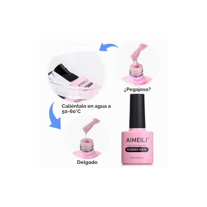 AIMEILI- Kit de esmalte de uñas en gel con base