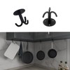 Ymaiss 4Packs Stainless Steel Mount Ceiling Hooks with 3 Hooks,