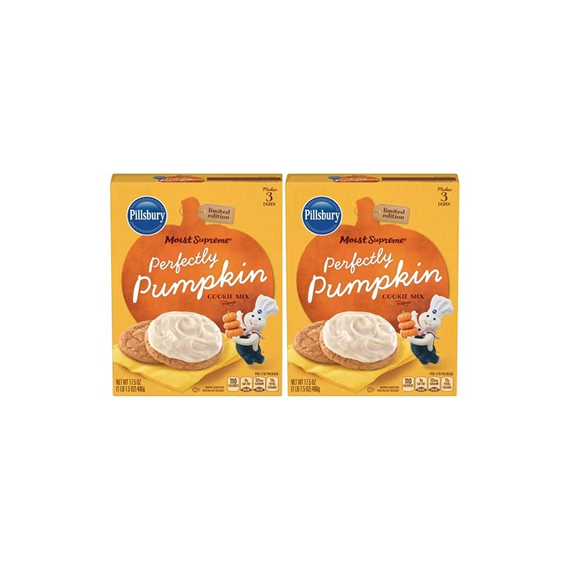 Pillsbury Moist Supreme Perfectly Pumpkin Cookie Mix - Limited Edition