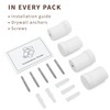 NAUMOO Wooden White Wall Hooks - Pack of 4 -