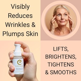 Organic Anti Aging Anti Wrinkle Serum | Award Winning Face Serum to Reduce Wrinkles and Fine Lines | Firming, Tightening, Lifting, Brightening, & Rejuvenating | Hydrating Natural Organic Skin Care