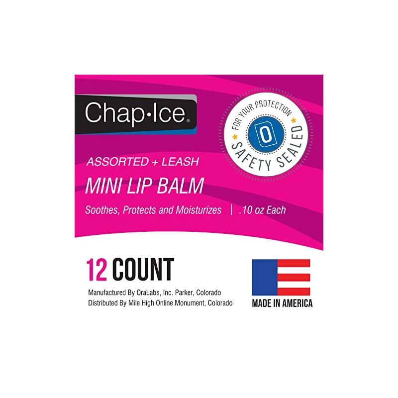 Chap Ice Mini Lip Balm Assorted Flavors12 Count Bundle with