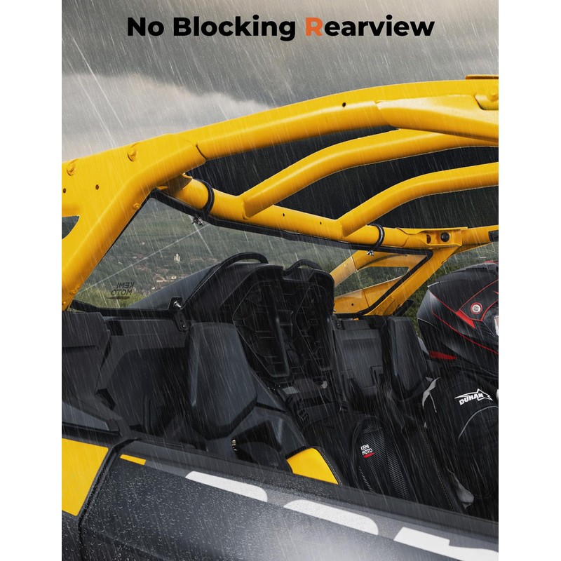 KEMIMOTO Rear Windshield Compatible with Can Am Maverick R 2024+