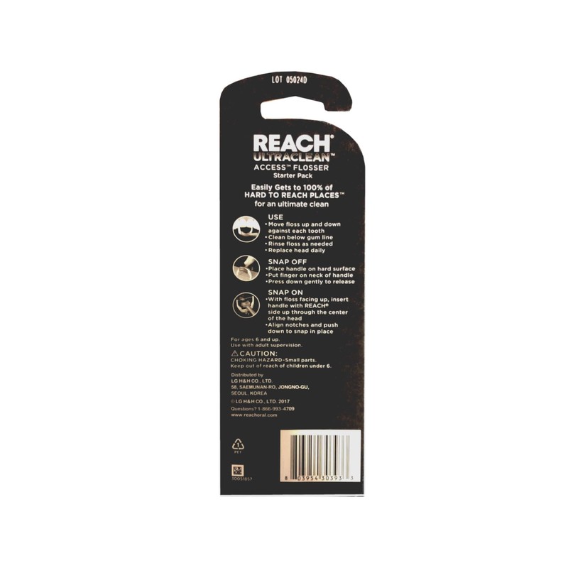 REACH Ultraclean Access Snap-On Flosser & Flosser Refill Head 28