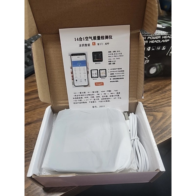 Monitor 14-in-1 Air Quality Monitor Indoor Temperature Sensors Detect