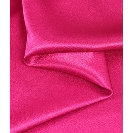Fuchsia Crepe Back Satin Fabric - by The Yard