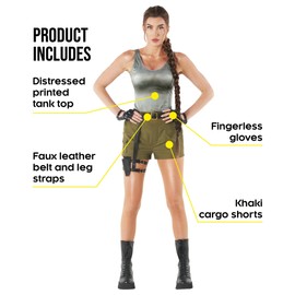 Morph Damen Kostüm, Spion Kostüm Damen, Doppelholster mit Waffen Kostüm, Pistolengürtel Damen, Polizist Spion Kostüm Damen - L