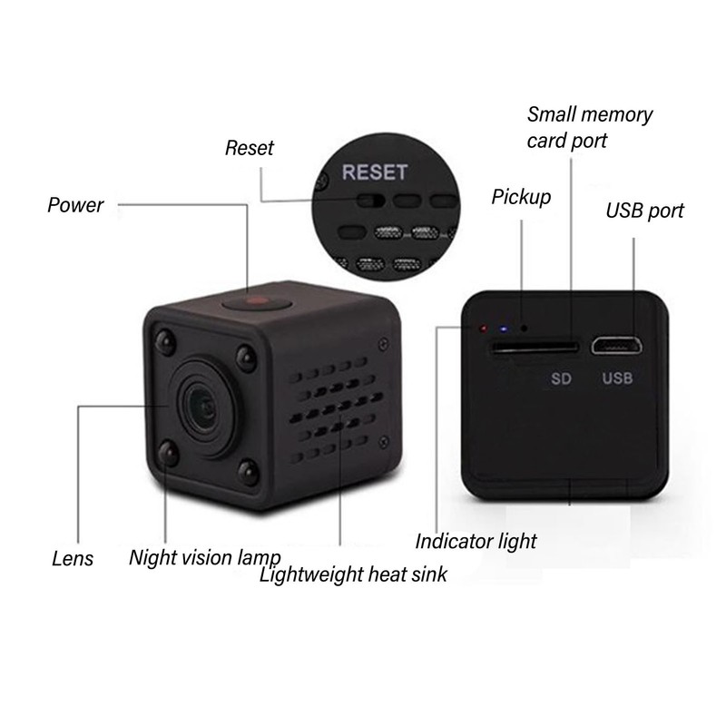 Mini WIFI Security Camera 1080P HD Night Vision Small Wireless