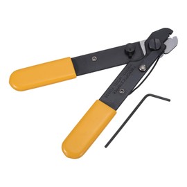 sourcing map Single Hole Fiber Optic Stripper, 125um-250um Adjustable Fiber Stripper and Cutter Safe Cable Tool for Working Technicians, Electricians, Installers
