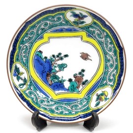 九谷焼 Beautiful Collection No8 Patina 九谷色絵壺花鳥図 (Dishes Placket with)