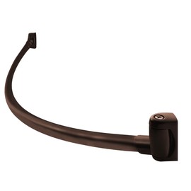 60-Inch Stainless Steel Curved Shower Curtain Rod, 5 Foot Mounted Non-Telescoping Rust Proof (Old Bronze)