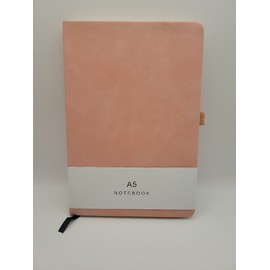 Unbranded Hardcover Notebook Journal A5 200 Lined Pages Vegan Leather Cover Pink