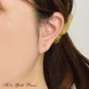 Four Leaf Clover: Ma732 Flower Aquamarine Earrings, March Birthstone, 10k