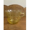 Federal Glass Patrician Spoke Amber Depression Glass Cup and Saucer