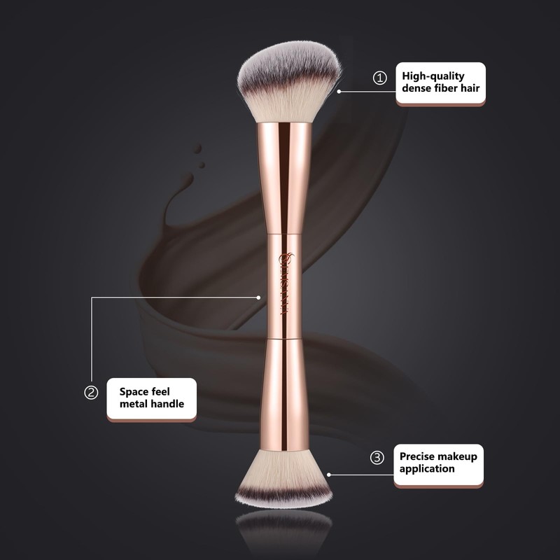 GEMSANVA Foundation Brush & Concealer Brush - Multi-Use Dual Ended