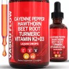 Cayenne Pepper Hawthorn Beet Root Turmeric Vitamin K2+D3 Liquid Drops