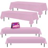 4pk Long Pink Table Cloth Party | 274 x 137cm