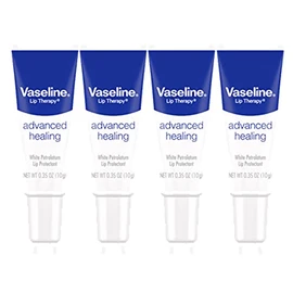 Vaseline Petroleum Jelly Lip Balm A Regular, 10g x 4 Pack