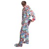 Hooded Plush Footed Pajamas Onesie with Drop Seat for Men