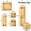 ZAVOOS 5 Pieces Bamboo Drawer Organizer, Multi-Use Individual Junk Tea
