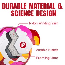 Size 5 Soccer Ball, Tri-Color Soccer Ball for Youth and Adult, Girls Boys Soccer Balls for Indoor Outdoor Sports Match Training Practice