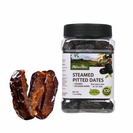 NatureBliss Premium Steamed Pitted Jujube Date, Chinese Red Date, No Added Sugar, Non GMO, Sweet Dried Jujube Fruit for Snacking, Salad，Brewing Tea, Soup, Baking, Oatmeal,Large-size Jujubes (7 OZ / 0.44LB)