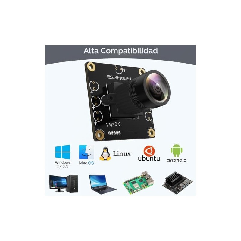 innomaker Cámara USB 2.0 UVC 1080P, 130 Gran Angular, Plug