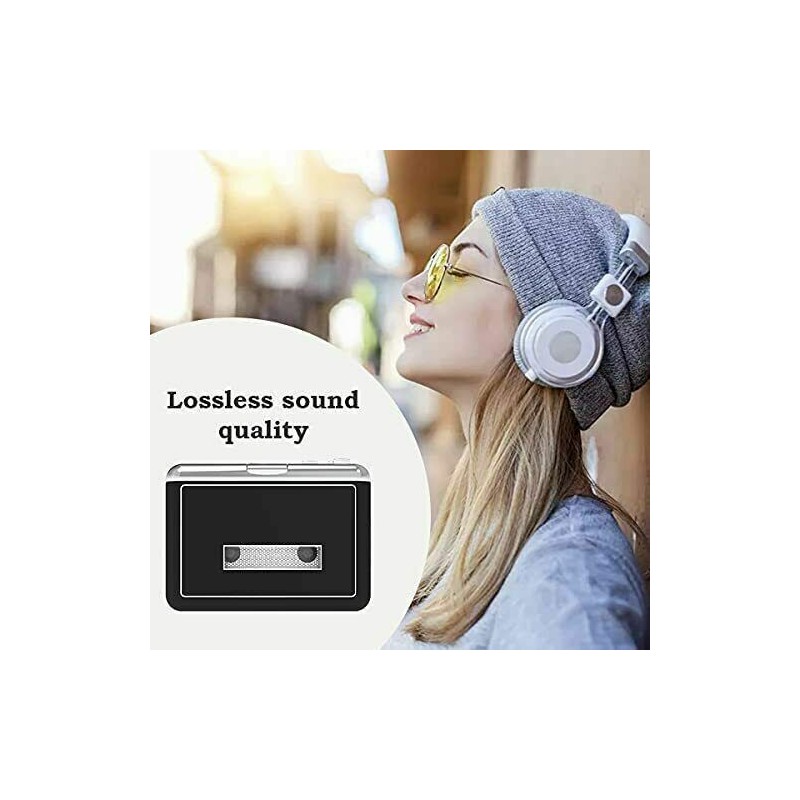 Rybozen Portable Cassette Player Converter, Convert Tapes to Digital MP3