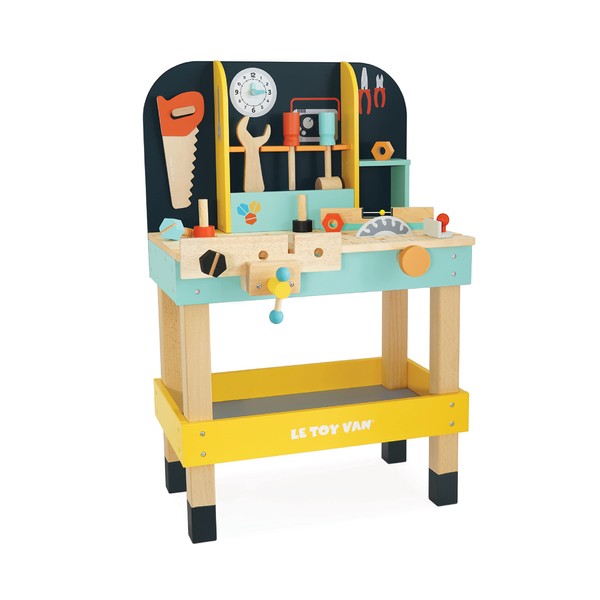 Le Toy Van - Wooden Toy Work Bench Set | Large Educational Construction Set for Role Play | Pretend Play Wooden Tools - Suitable for 3 Year Olds+