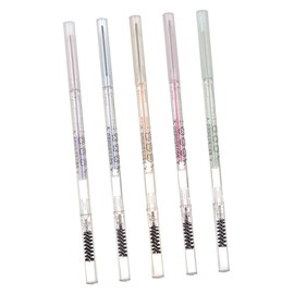 TOVINANNA 5pcs Ash Brown Eyebrow Pencil Eyebrow Makeup Tools Women Eyebrow Pencils Double-head Eyebrow Pens Hair Double Bun Eyebrow Pencils with Brush Thin Eyebrow Pencil Plastic
