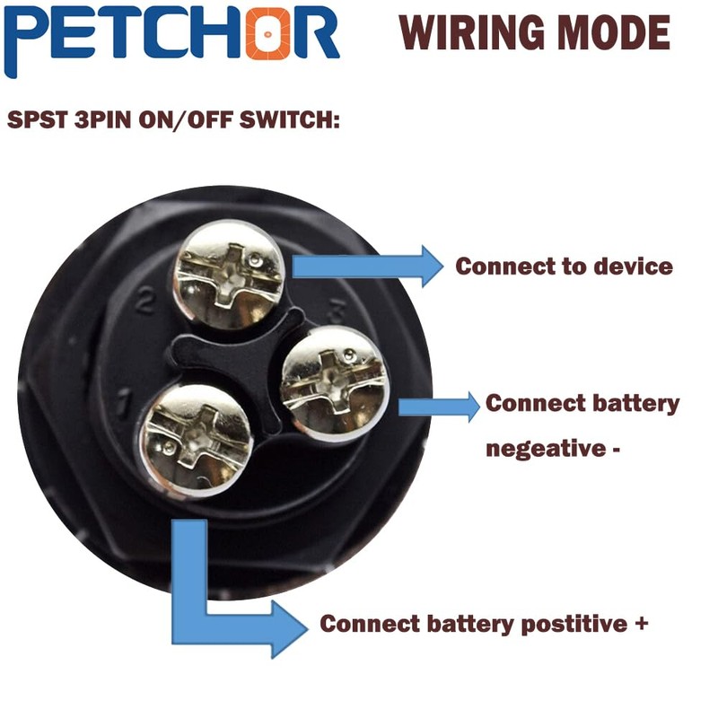 PETCHOR 12V 50A Car Starter Switches, Ignition Starter Off(ON) Momentary