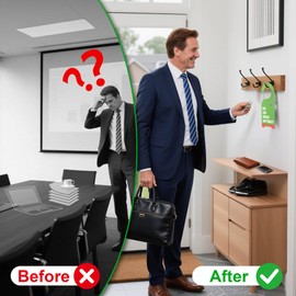 Did You Forget Anything Door Hanging Sign, 2 Pack Double Sided Doors Knob Signs Green, PVC Notice Sign Smart Reminder For Office Home Dorm Hotel, 7.7"x3.5"