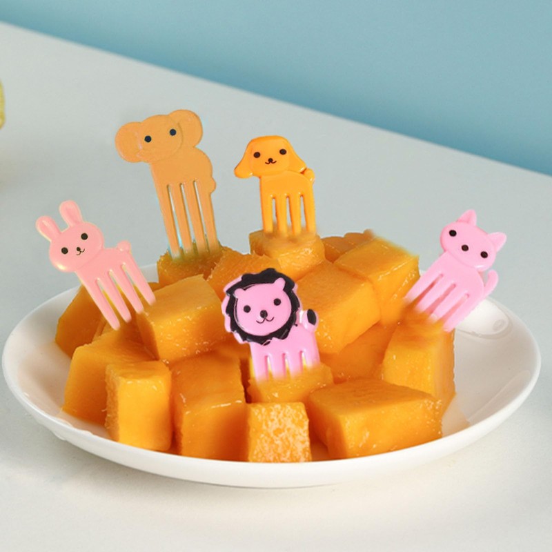 EULAPGOE 120 Pcs Kids Food Picks, Cute Animals Mini Food