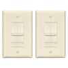 LIDER Combination Dual Dimmer Light Switch Control, 2 Sliding Light