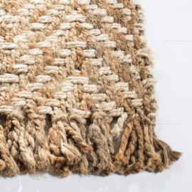 Safavieh Natural Fiber Collection NF458A Hand Woven Bleach and Natural Jute Area Rug (2'6" x 4')