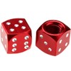4x Valve Caps Valve Caps Galvanised Rigged Dice Cube Black