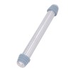 Rolling Pin Dough Roller Stainless Steel with 4 Silicone Guide